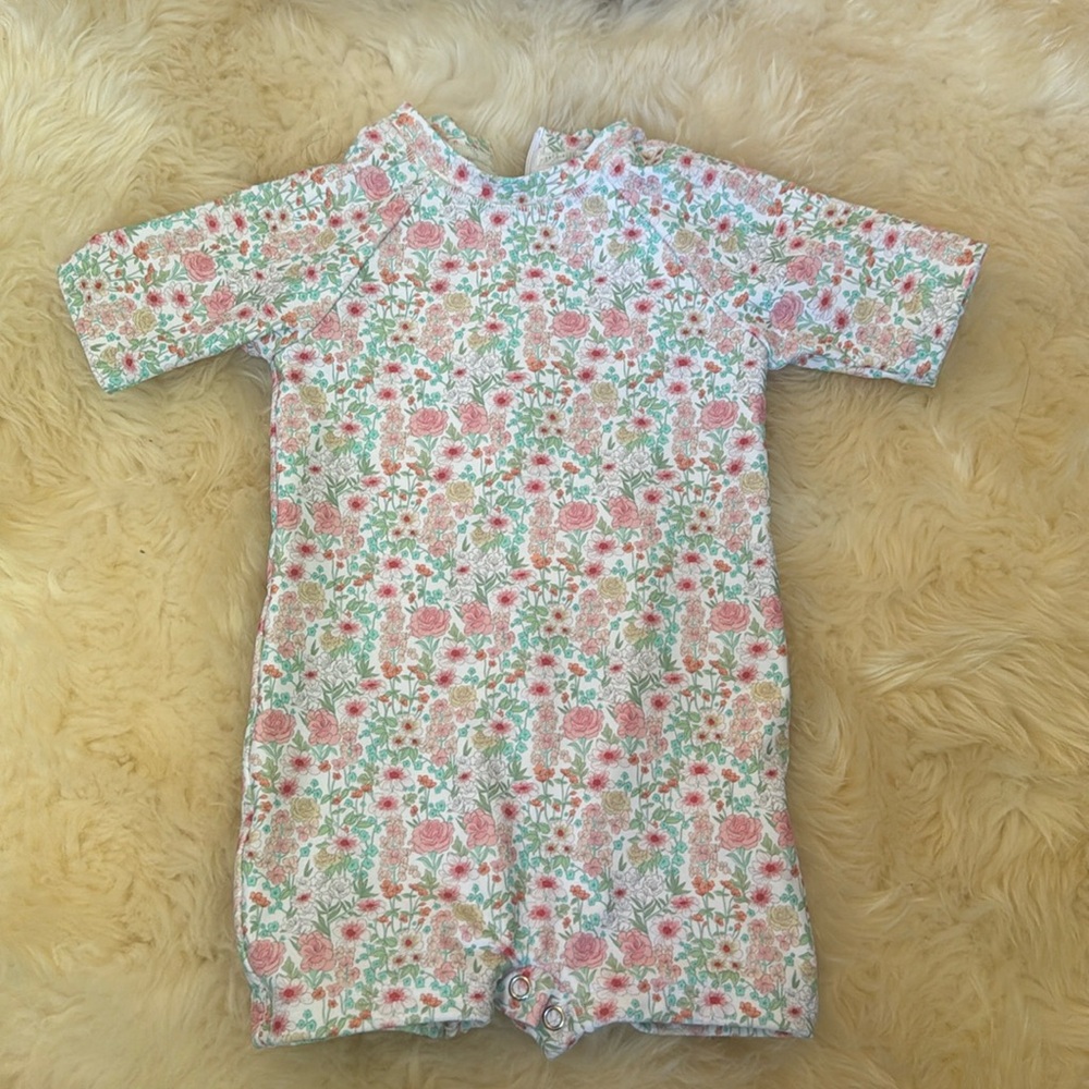 MINNOW EMERALD FLORAL RASHGUARD SIZE 1
